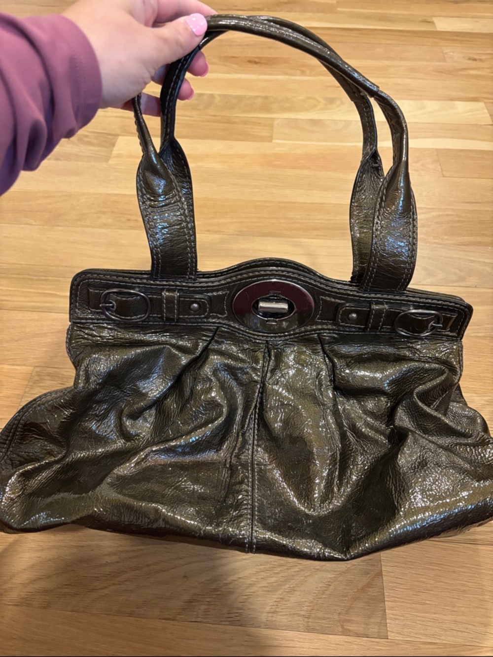 Coach Metallic Shoulder Tote